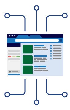 Decorative graphic representing software development