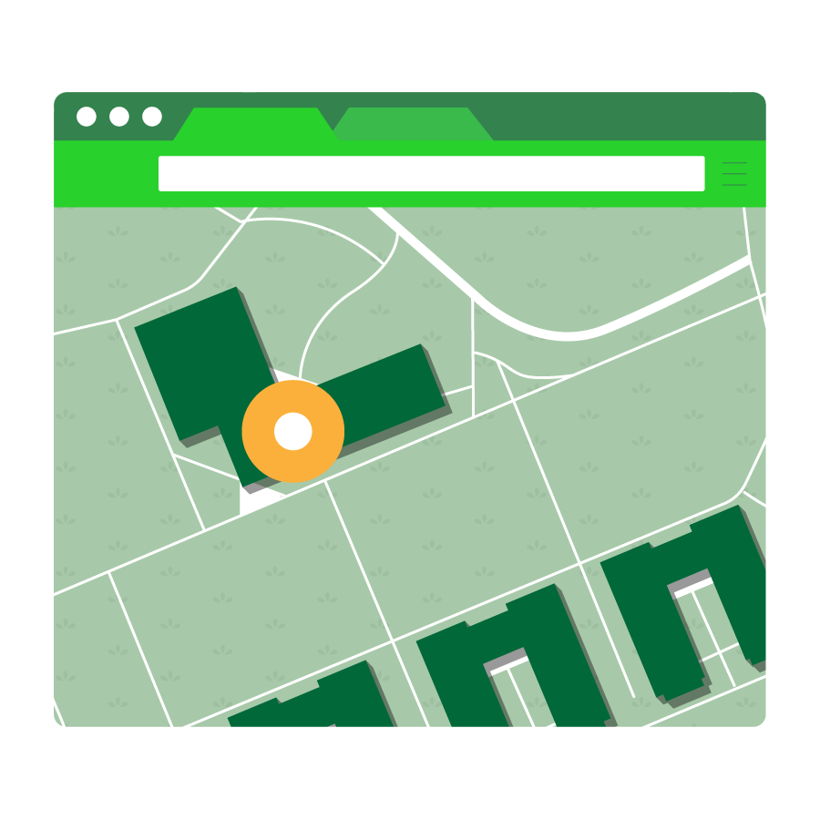 Visual illustration emphasizing hotspots in interactive campus maps.