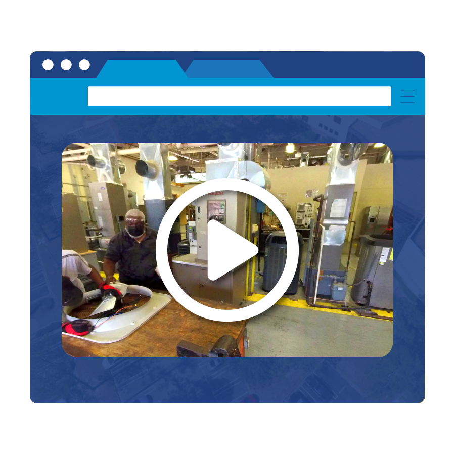 Decorative artwork showcasing 360 videos in digital campus tours.