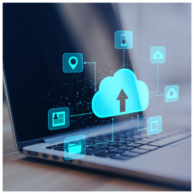 laptop with cloud image