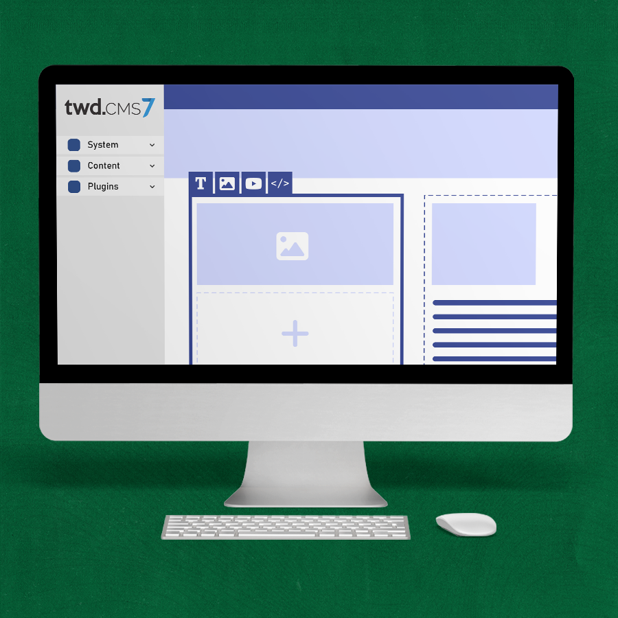 Decorative graphic representing Content Management System for College websites