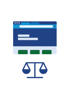 Decorative graphic representing a balance of features and usability