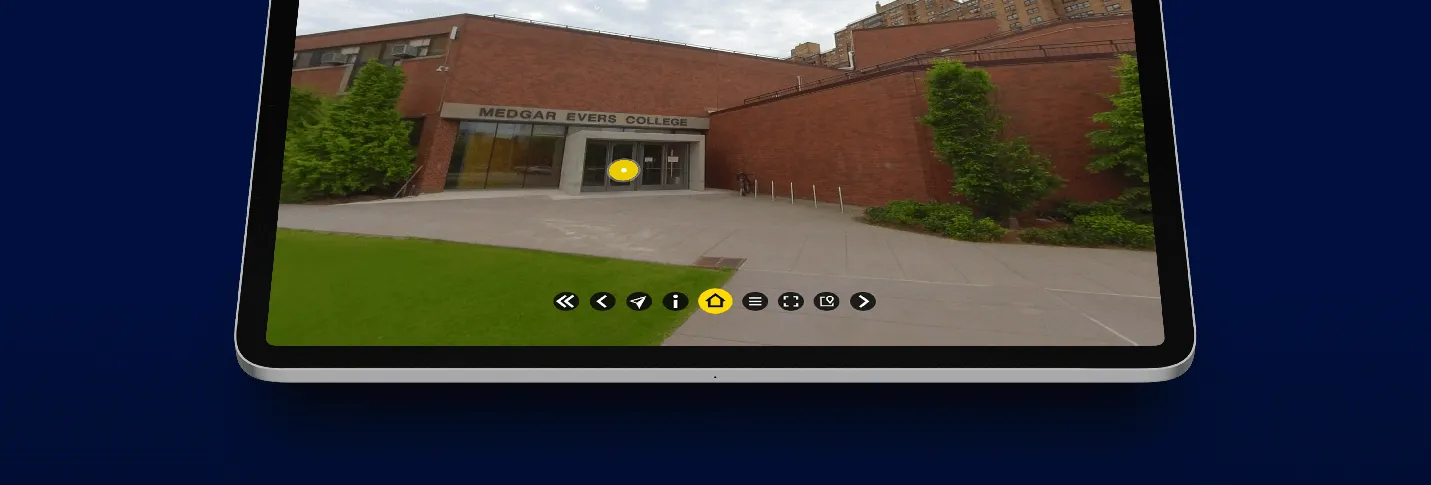 Laptop with campus tours interface